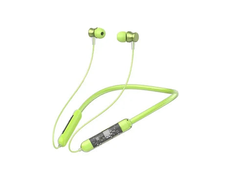 Transparent Neckband Bluetooth Earphones with Deep Bass &amp; Noise Cancellation