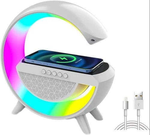 LunaGlow 4-in-1 Smart Night Light & Wireless Charging Bluetooth Speaker